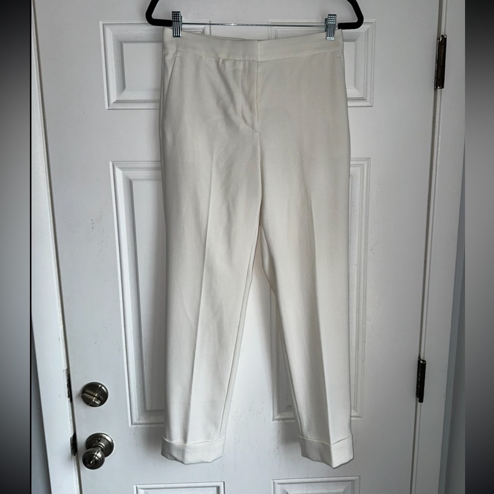 NWT ANN TAYLOR SIZE‎ 2 white pants trousers career pants slim
